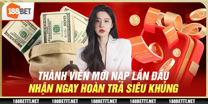 Thành viên mới nạp lần đầu nhận ngay hoàn trả siêu khủng